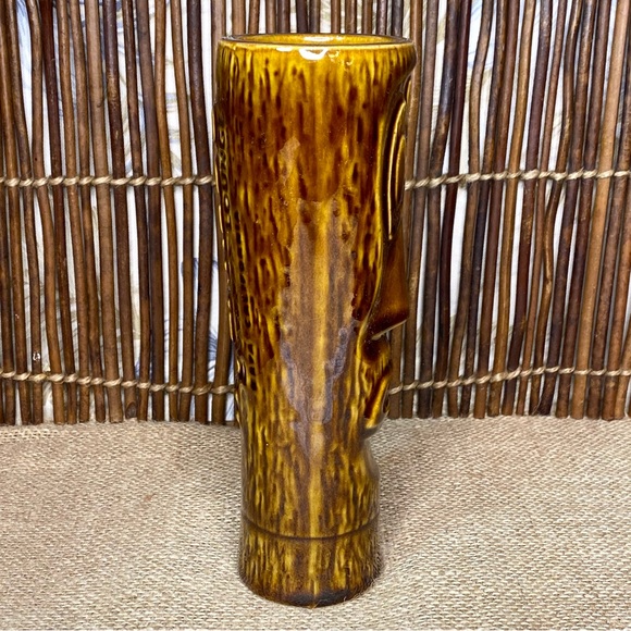 Wilfreds Lounge Tiki Bar Mug Brown Glaze Tiki Farm First Edition 500 Limited - Picture 4 of 7